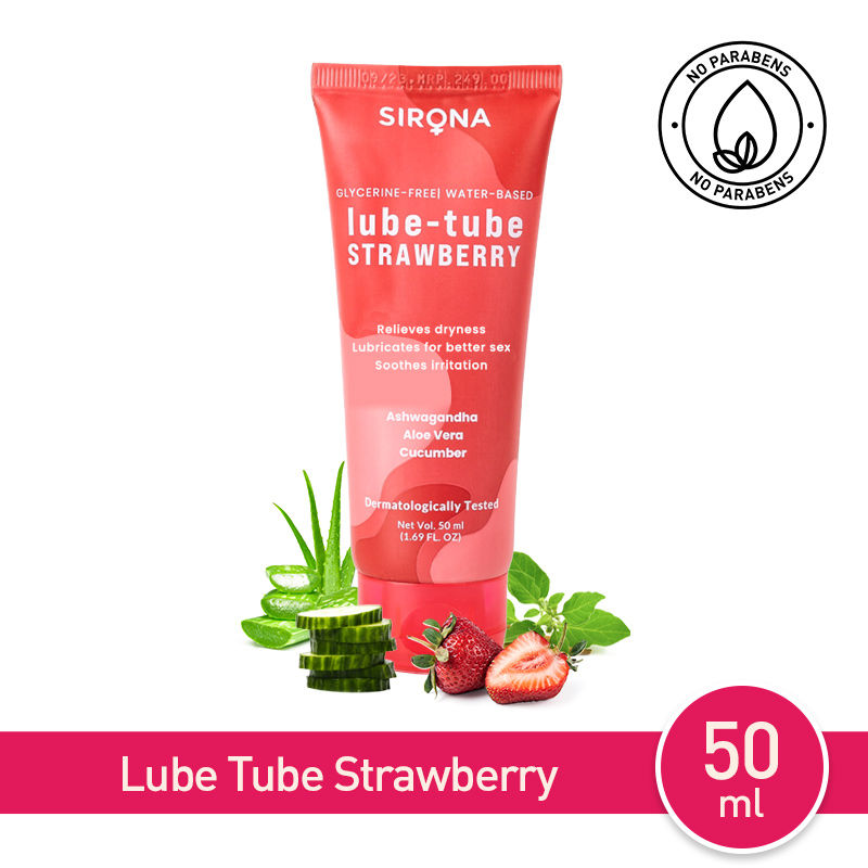 Sirona Glycerine Free Natural Strawberry Lubricant Gel for Men & Women