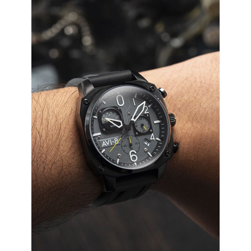 AVI-8 Hawker Hunter Tangmere Duke Chronograph Black Dial Quartz AV-4080-04  Mens Watch - CityWatches IN