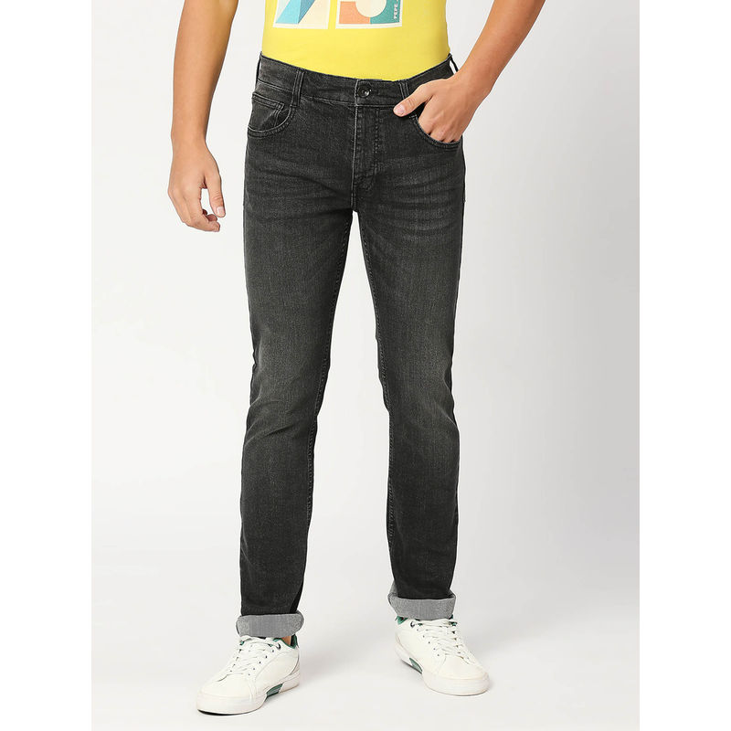 Pepe Jeans Men Vapour Mid Waist No Fade Black Jeans (38)