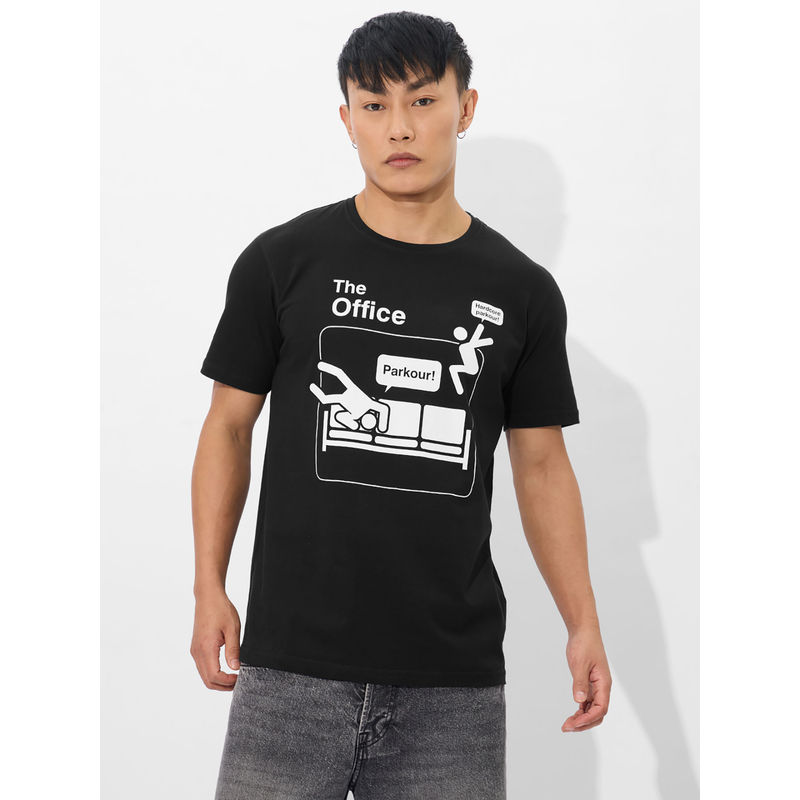 The Souled Store The Office Parkour Mens T-Shirt (XS)