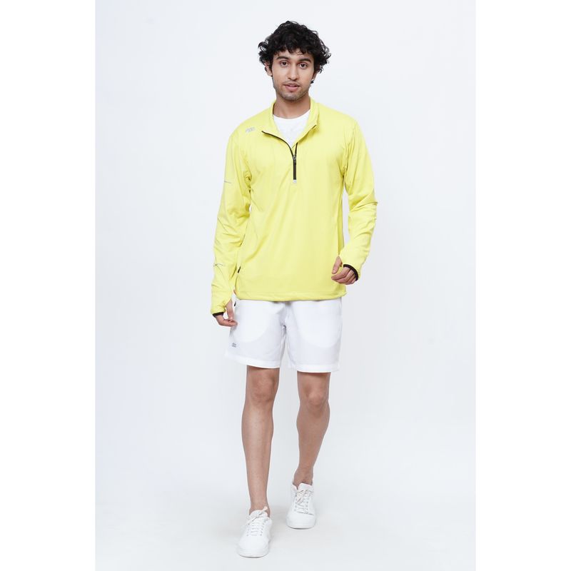 Dida Men Athleisure Regular Dry-Fit Full Sleeve Sports T-Shirt Yellow (L)