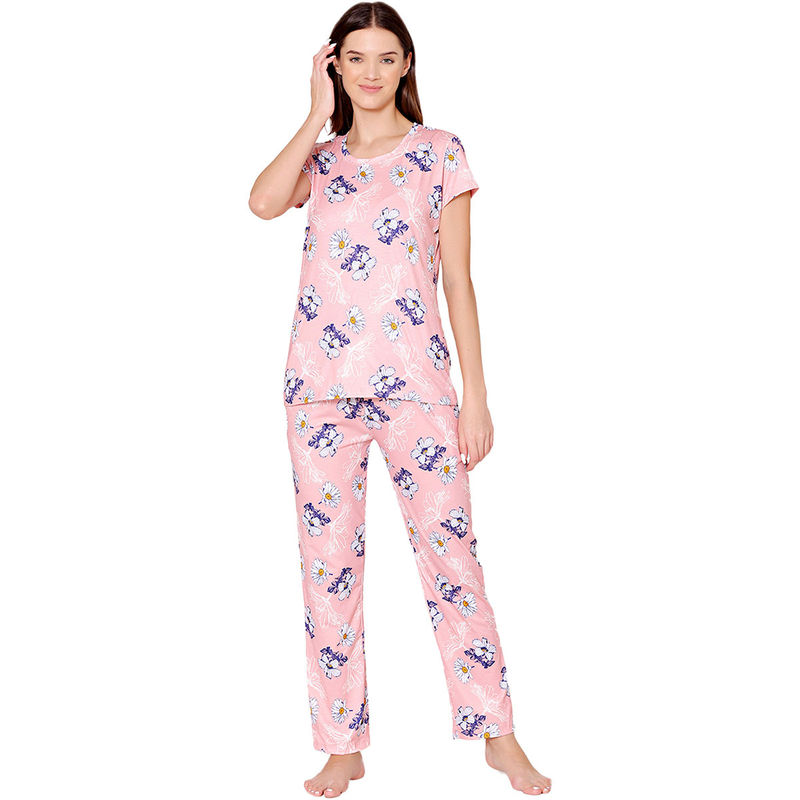 Bodycare Womens Spandex Digital Printed Tshirt & Pyjama Bsls13011 (M)
