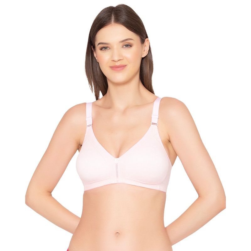 Groversons Paris Beauty Women'S Non-Padded Supima Cotton Spacer And Minimiser Bra - Pink (32B)