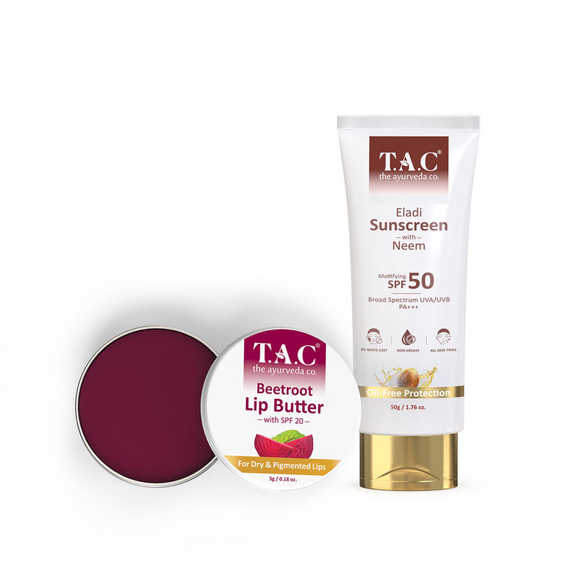 TAC The Ayurveda Co. Beetroot Lip Balm For Dark Lips With Spf 50