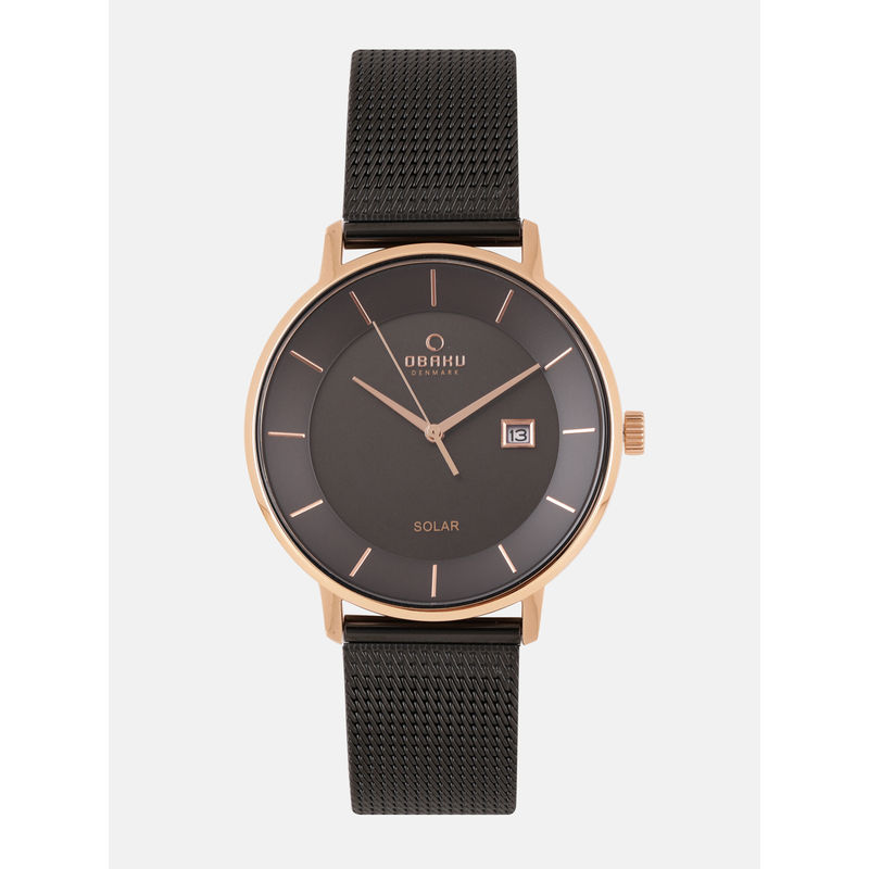 Buy Obaku Nordlys Night Solar Black Round Dial Men s Watch