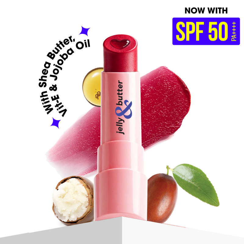 Blue Heaven Jelly & Butter SPF 50 PA ++++ Hydrating Lip Balm - Pink Rose