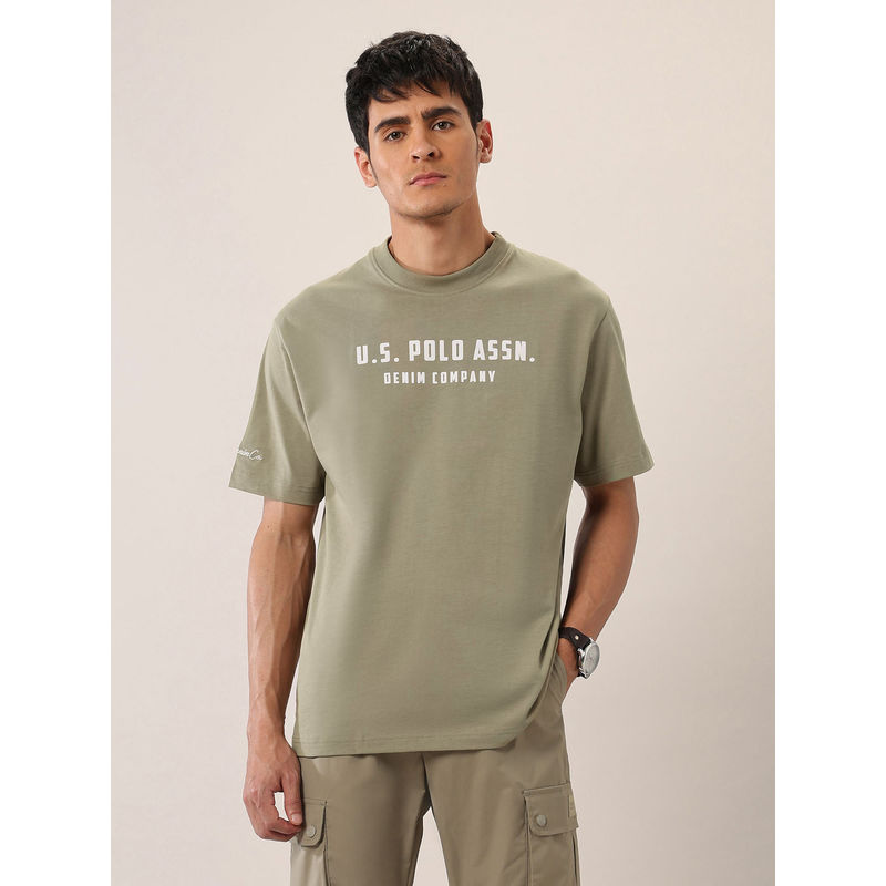 U.S. Polo Assn. Denim Co. Men'S Brand Printed Oversized Fit T-Shirt (L)
