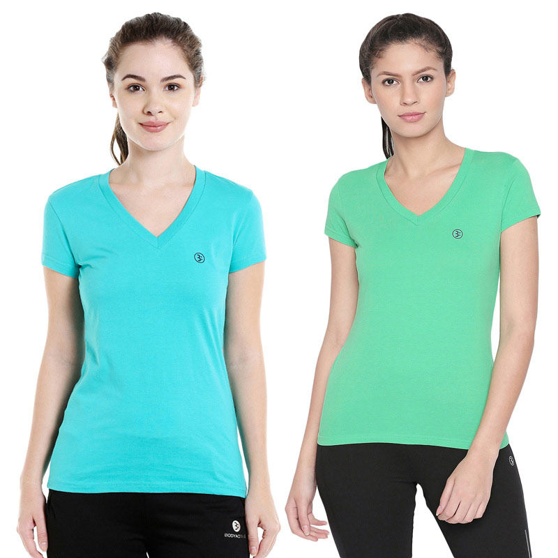Bodycare Bodyactive Pack Of 2 Women'S Tshirt - Multi-Color (S)