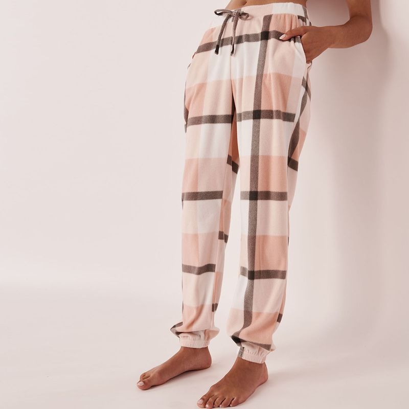 La Vie En Rose Micropolar Plaid Pants (S)