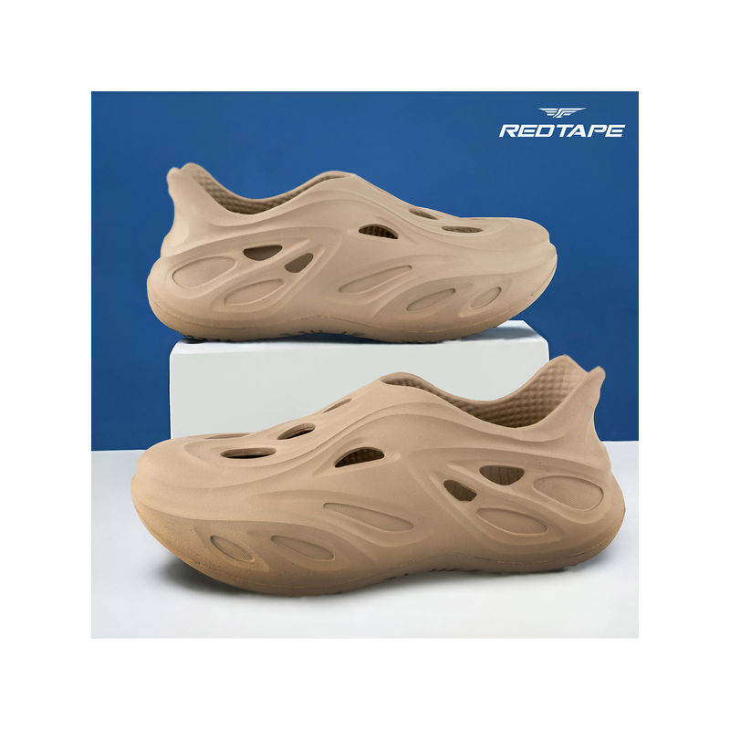 Red Tape Men EVA Comfort Clogs-Beige (UK 7)