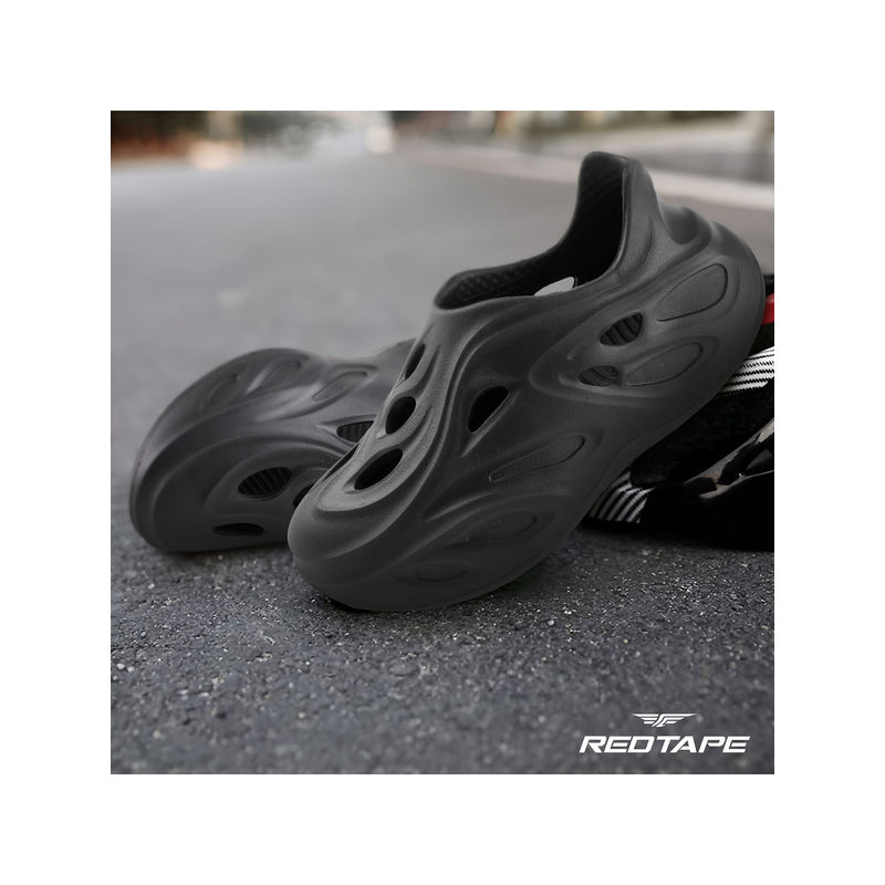 Red Tape Men EVA Comfort Clogs-Black (UK 11)