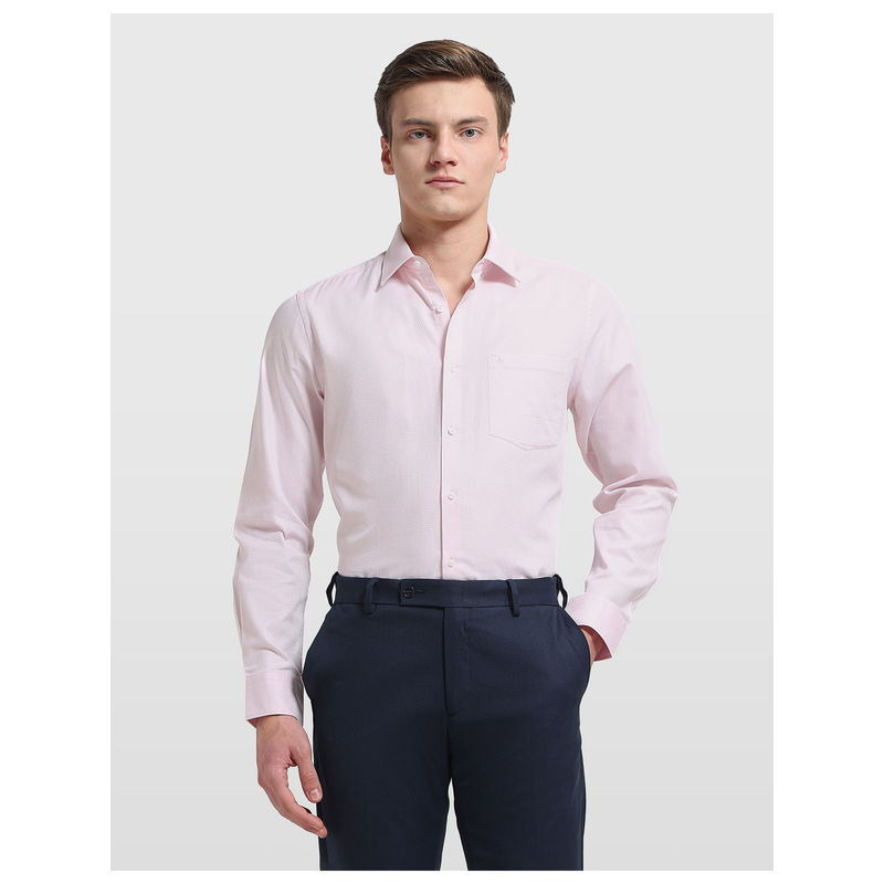 Arrow Mens Liberty Classic Fit Textured Ceremony Pink Formal Shirt (39)