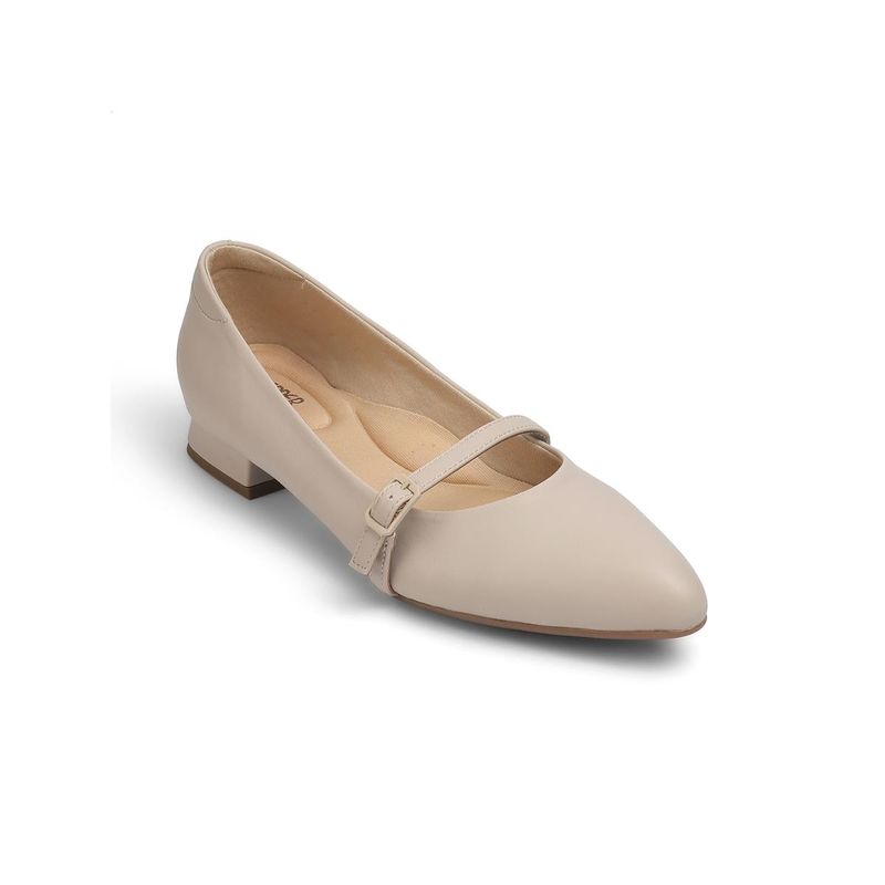 PEPPER Block Heel Pumps - Beige (EURO 36)