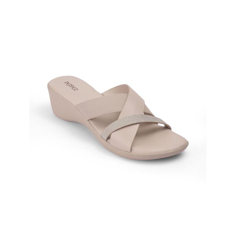 PEPPER Criss Cross Heel Sandals - Ivory (EURO 40)