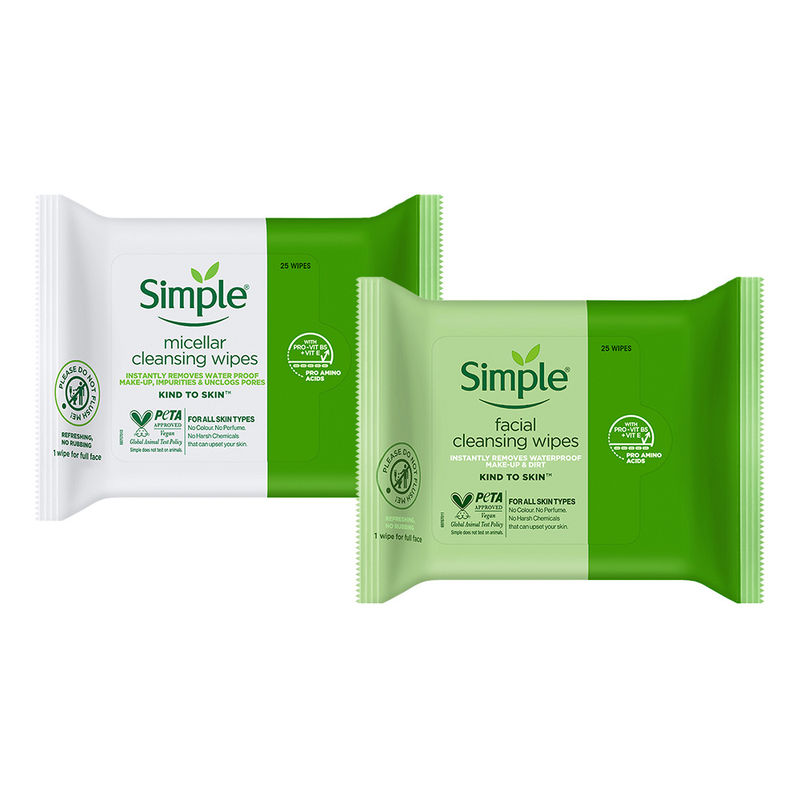 Simple Kind To Skin Cleansing Facial Wipes Combo Buy Simple Kind To