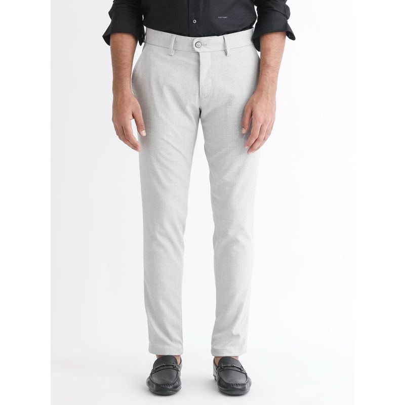 Rare Rabbit Mercer Light Grey Casual Trousers (30)