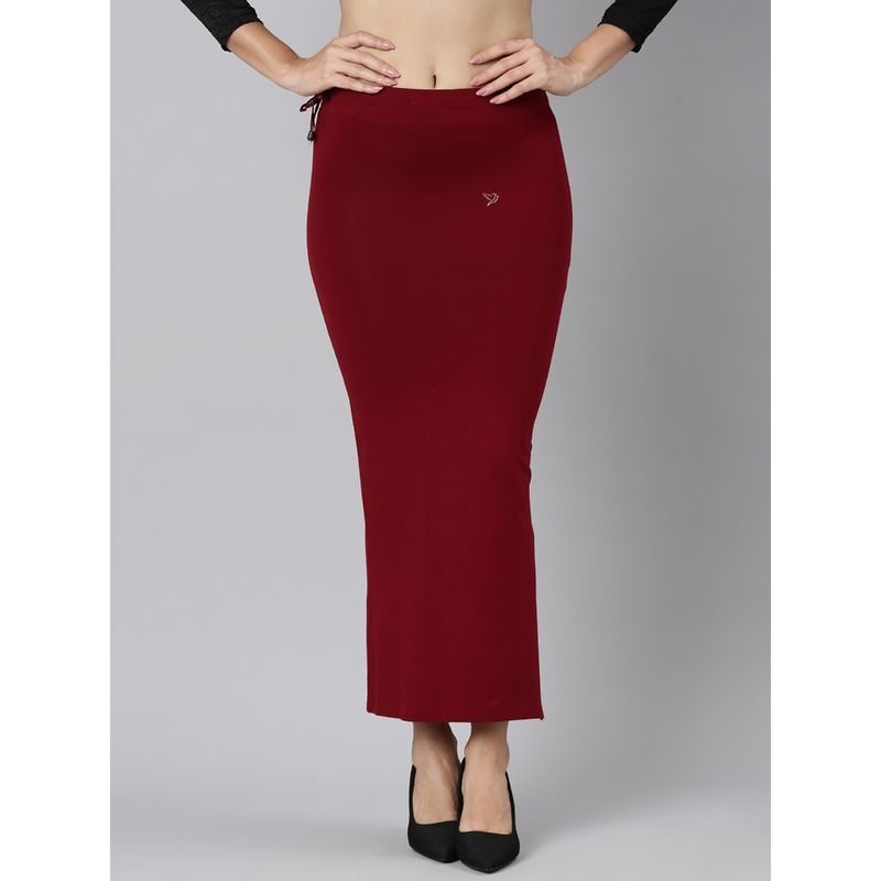 Buy TWIN BIRDS Cherry Berry Women Straight Fit Saree Shapewear Online