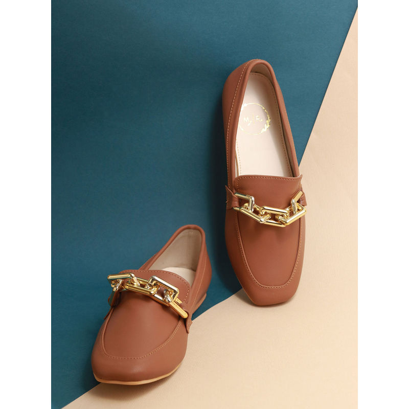 MYRA Chain Tan Loafers (EURO 35)