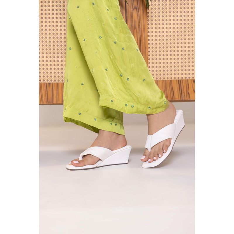 MYRA Women White Wedges (EURO 35)