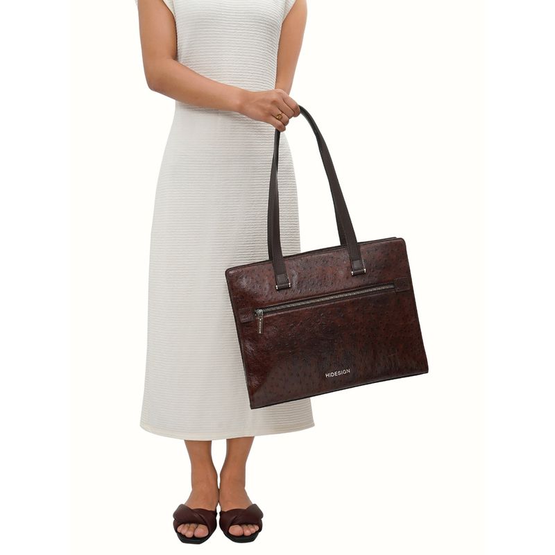 Buy Hidesign Womens Brown Gatwick04 Formal Laptop Bag (L) Online