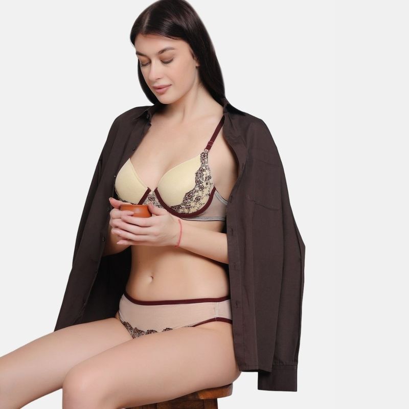 Curwish Lacy Wonder Push-up Bra (Set of 2) (30C)