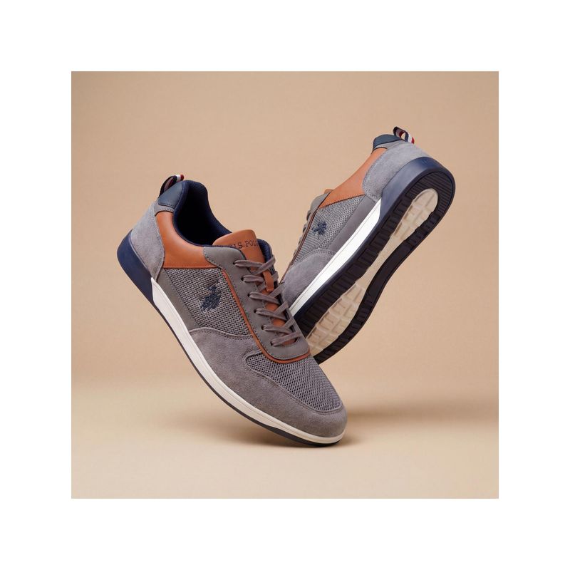 U.S. POLO ASSN. Ignacio Stylish Smart Grey Casual Sneakers for Men (UK 6)