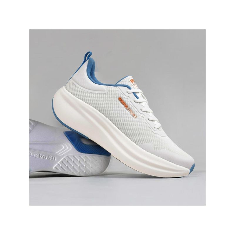 U.S. POLO ASSN. Blaze Off White Walking Shoes for Men (UK 9)