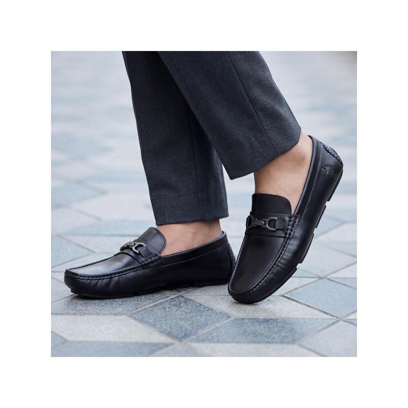 U.S. POLO ASSN. Tatum Stylish Black Casual Loafers for Men (UK 9)