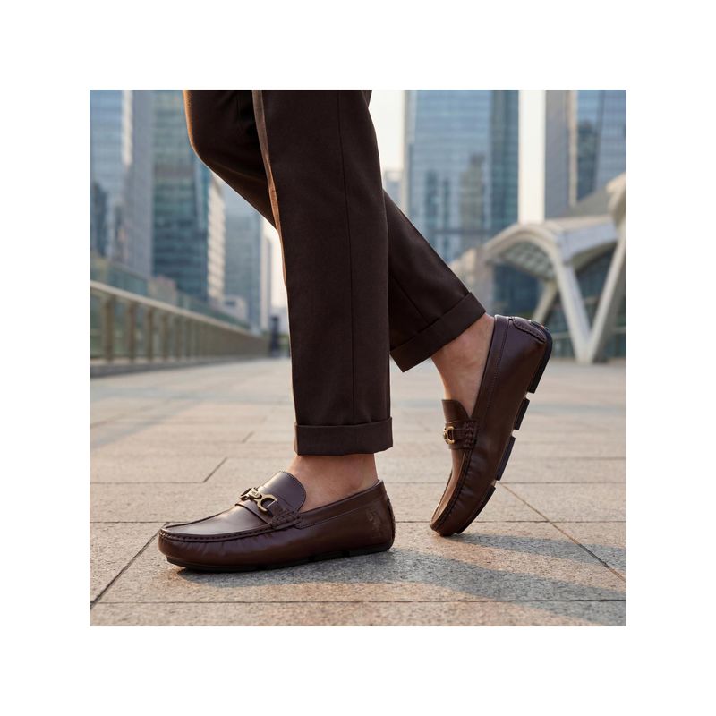 U.S. POLO ASSN. Tatum Stylish Brown Casual Loafers for Men (UK 7)