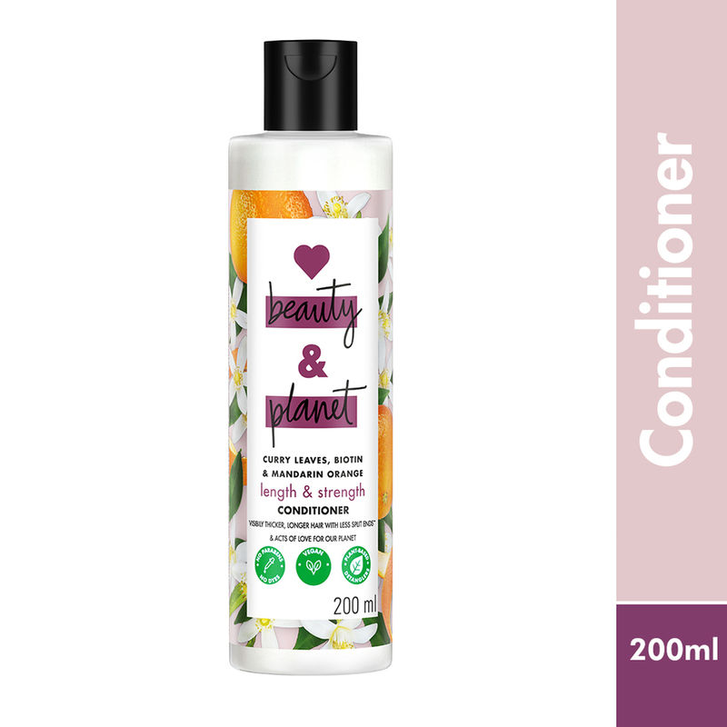 Love Beauty & Planet Curry Leaves & Biotin Sulphate Free Conditioner For Length And Strength