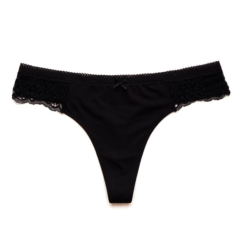 La Vie En Rose Lace Trim Super Soft Thong Panty Buy La Vie En Rose