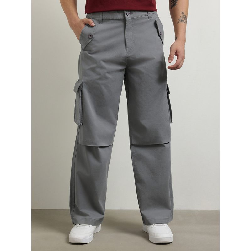 Nobero Grey Super Baggy Cargo Pant (3XL)