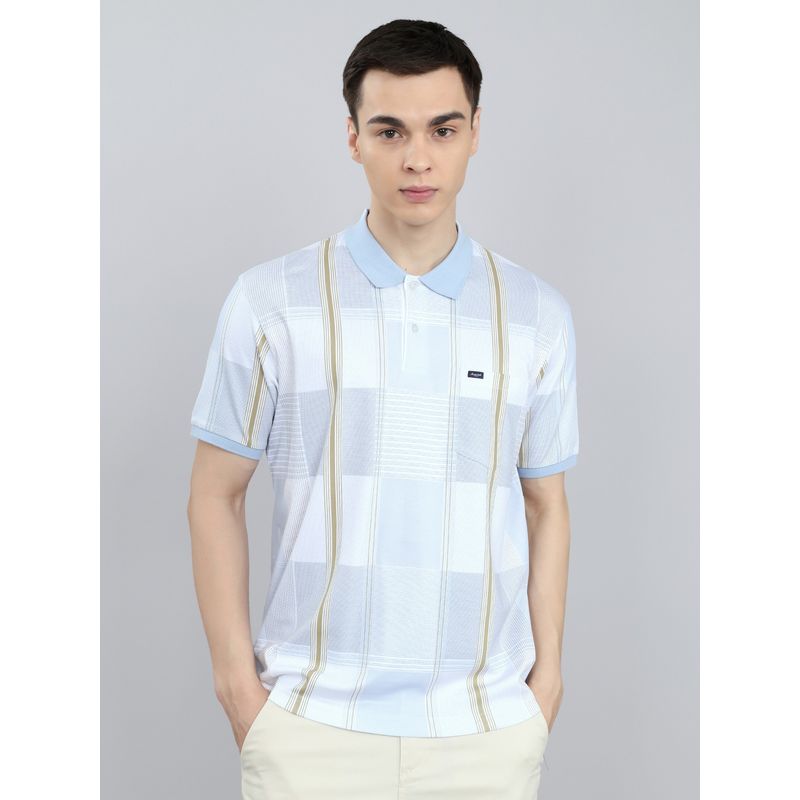 Monte Carlo Regular Fit Half Sleeve Printed Multi-Color Polo T-Shirt (2XL)