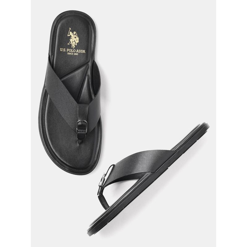 U.S. POLO ASSN. DIAZ Men Slippers - Black (UK 7)