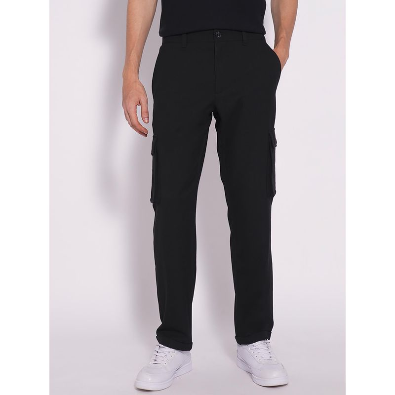Selected Black Mid Rise Cargo Pants (32/32)