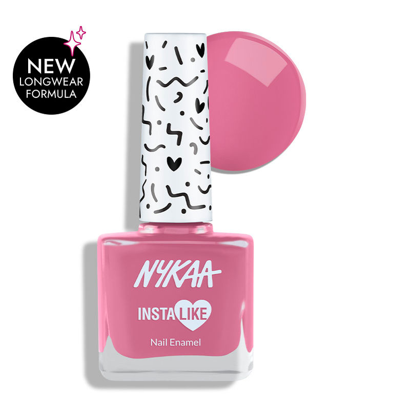 Nykaa InstaLike Long Lasting Nail Enamel - Pink Portrait 360