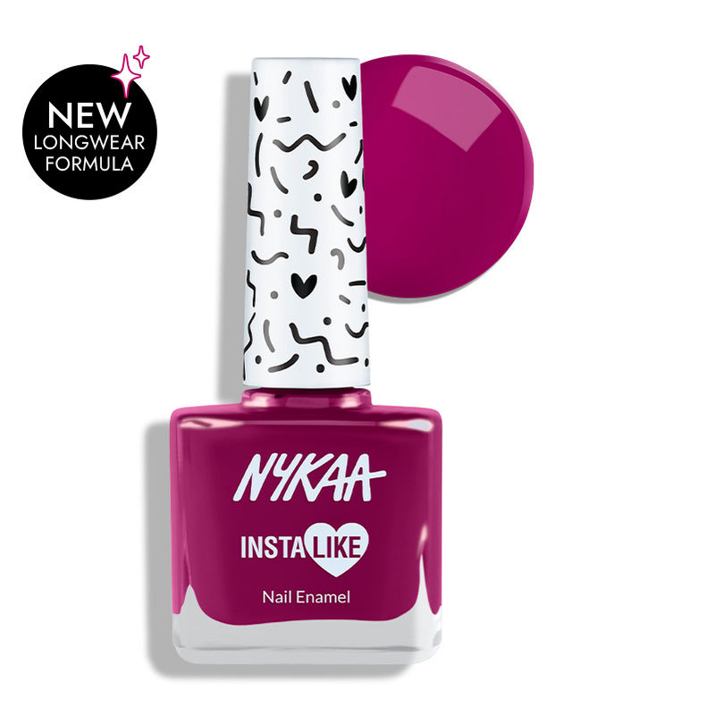 Nykaa InstaLike Long Lasting Nail Enamel - Magenta Meme 364