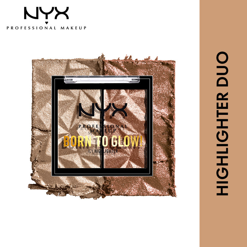 NYX Professional Makeup Born To Glow Icy Highlighter Duo - Platinum Status