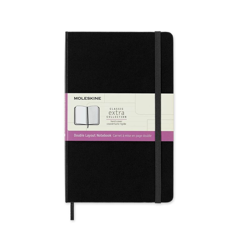 Buy MOLESKINE Large Double Layout Hard Cover Notebook (Ruled And Plain