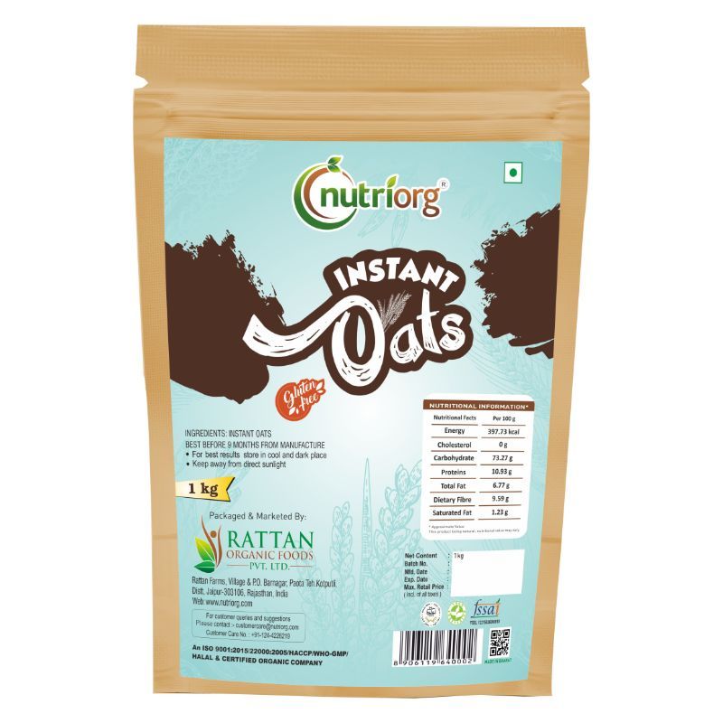 Nutriorg Gluten Free Instant Oats