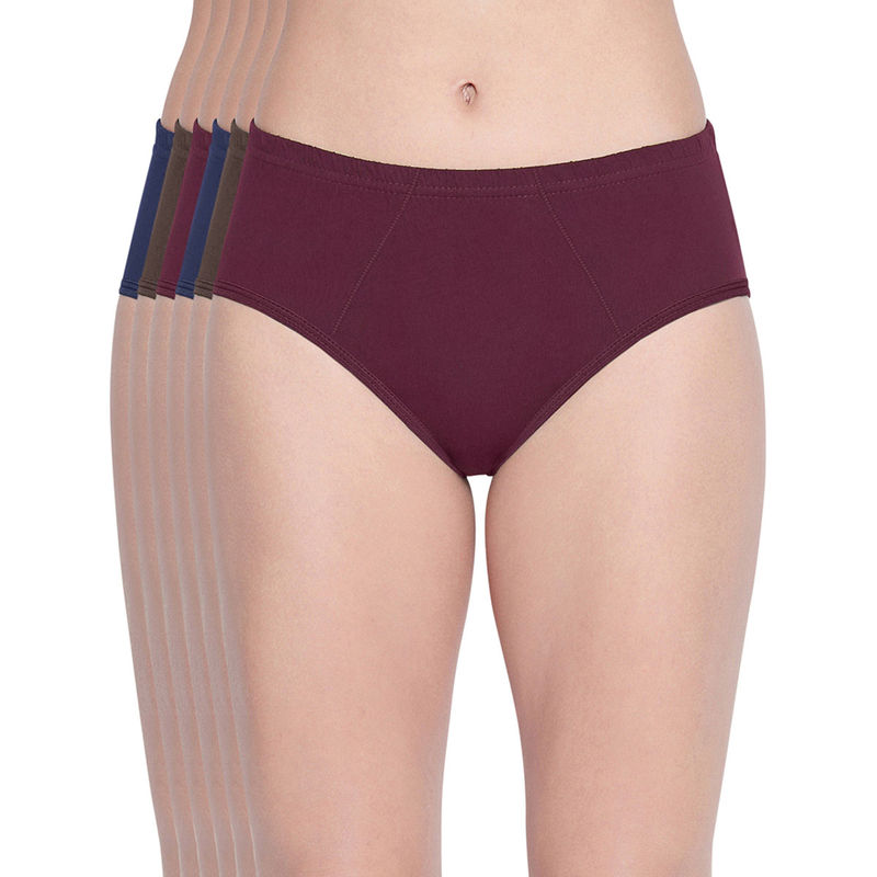 Bodycare Women's Combed Cotton Assorted Hipster Panty (Pack of 6) (4XL)