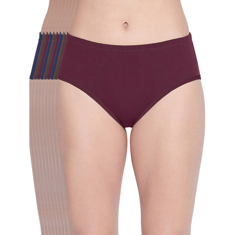 Bodycare Women's Combed Cotton Assorted Hipster Panty (Pack of 9) (XL)