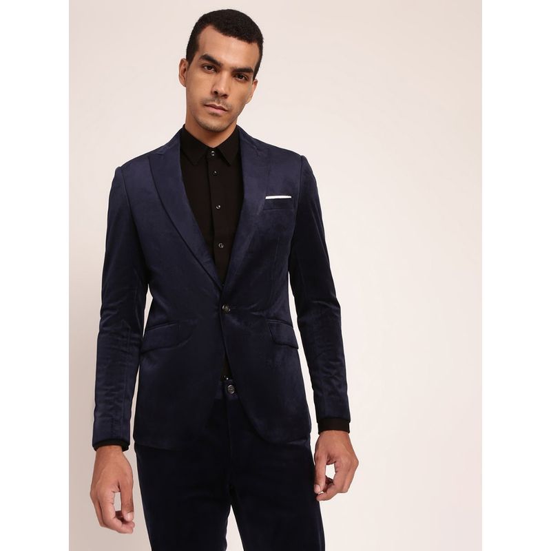 LINDBERGH Men Blue Solid Blazer (L)