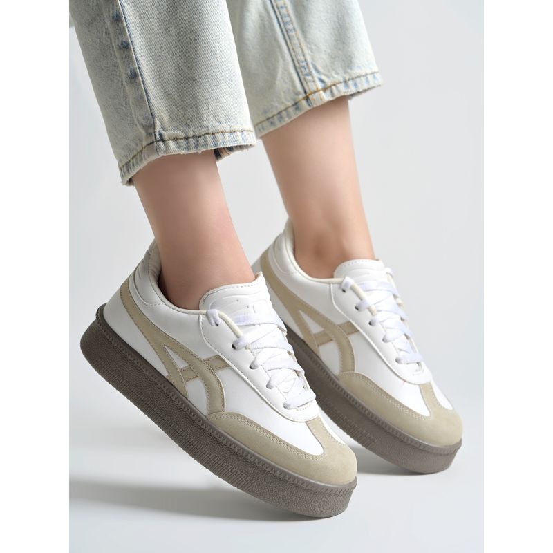Shoetopia Women Beige Sneakers (EURO 36)