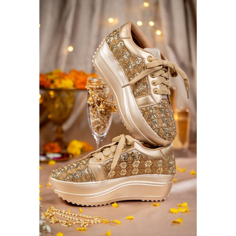 House of Vian Gold Majesties Sneakers (EURO 36)