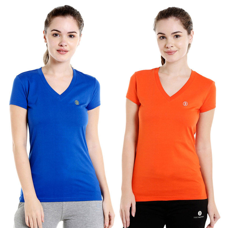 Bodycare Bodyactive Pack Of 2 Women'S Tshirt - Multi-Color (S)