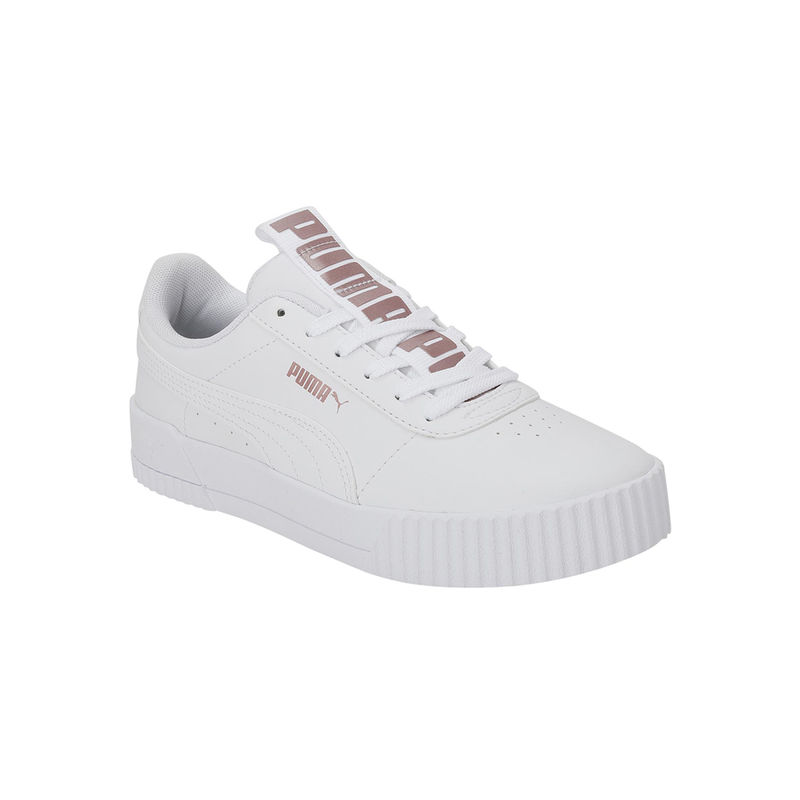 Puma Carina Bold Metallic Womens White Casual Sneakers UK 3