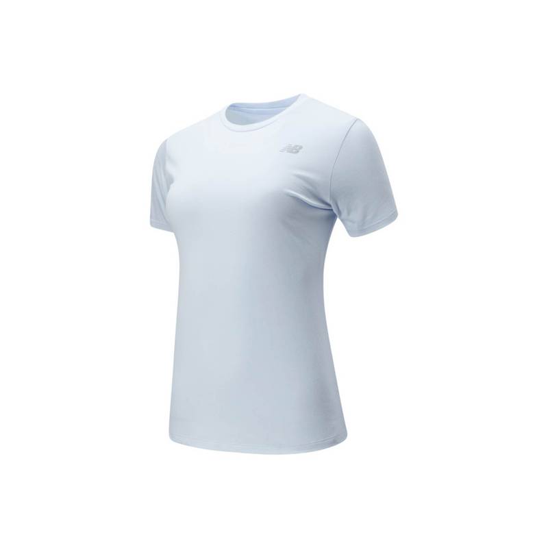 New Balance Women Half Sleeves Grey T-Shirt (XS)