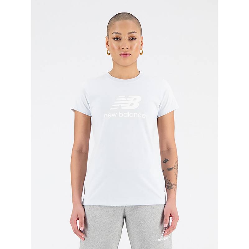New Balance Women Half Sleeves Blue T-Shirt (M)