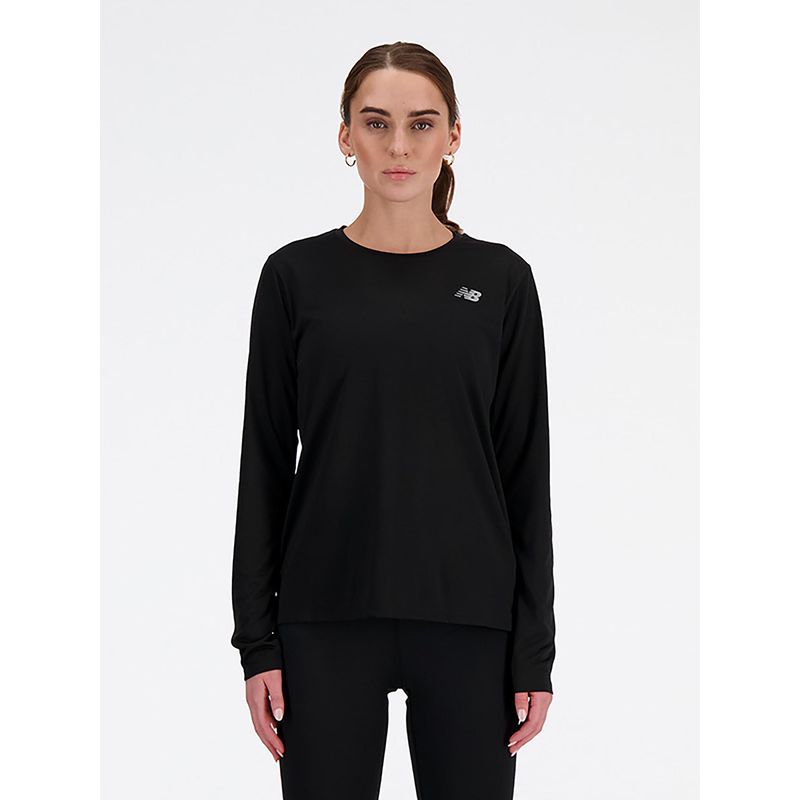 New Balance Women Full Sleeves Black T-Shirt (XL)